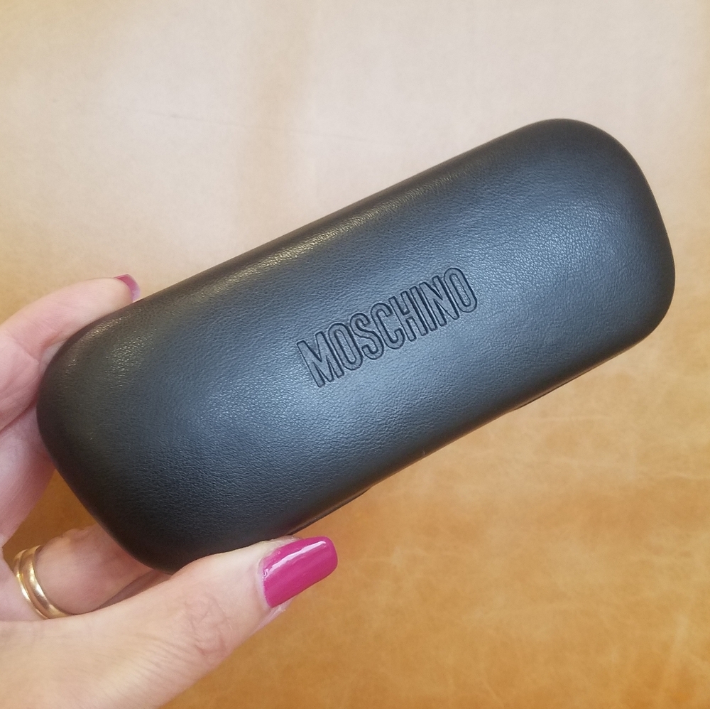 Moschino Leather Sunglasses Glass Hard Case